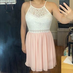 Pink and White Summer Dress